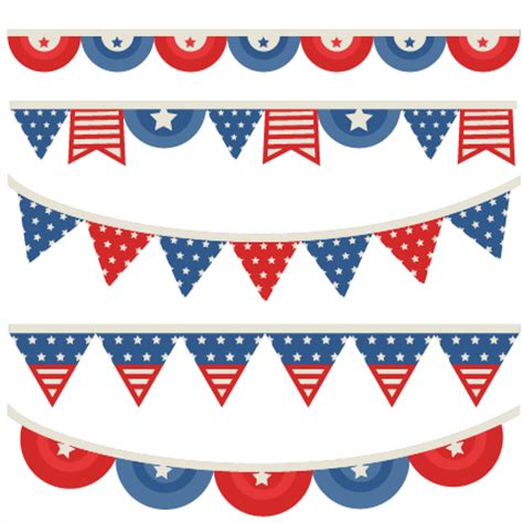 Independence Banners SVG scrapbook cuts independence day ...