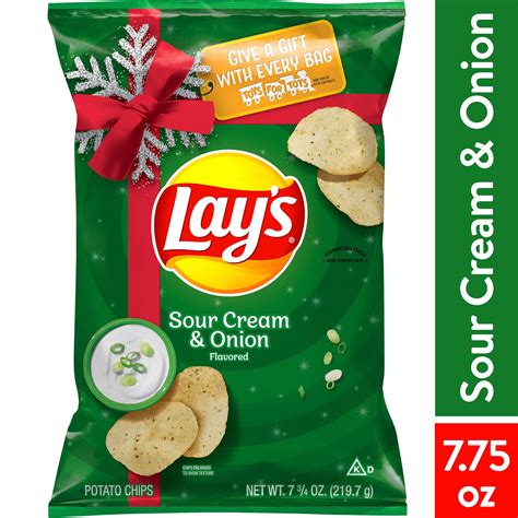 Lays Potato Chips Sour Cream And Onion Flavor 775 Oz Bag