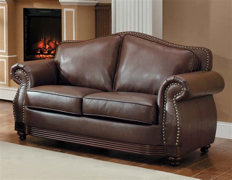 Homelegance Midwood Bonded Leather Sofa Collection Dark Brown
