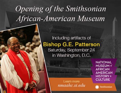 Bishop Ge Patterson Remembered At The Smithsonian