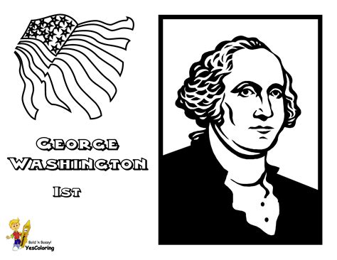 George washington sketch coloring page. Fierce Presidents Coloring Pages| Free | YesColoring | USA ...