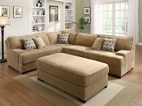 9759 Minnis Sectional Sofa In Brown Fabric By Homelegance