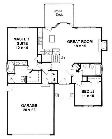 Small House Plans Home Plan 2 Bedrms 2 Baths 1091 Sq Ft 103 1044