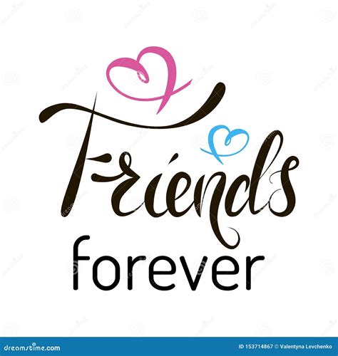 Friends Forever Hand Lettering Text Stock Illustration Illustration