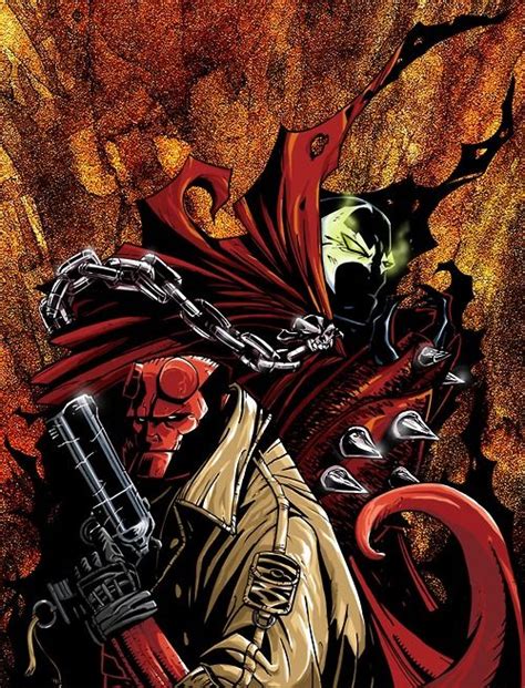 Hellboy Spawn By Ah Tan Spawn Comics Spawn Art