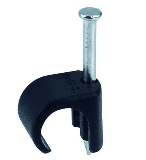 14mm 20mm Round Cable Clip Black Pack Of 100