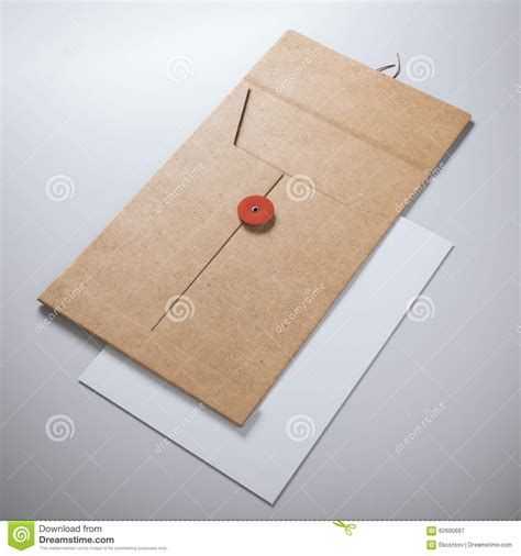 Empty Opened Folder And Sheet Of Paper Stock Image Image Of Single