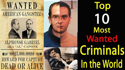 Top 10 Most Wanted Criminals In The World Youtube