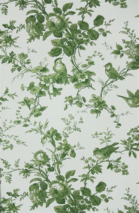 Green Toile Wallpaper Sf Wallpaper
