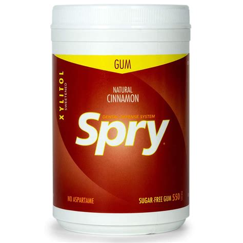 Spry Fresh Natural Cinnamon Gum Natural Xylitol Chewing Gum 550