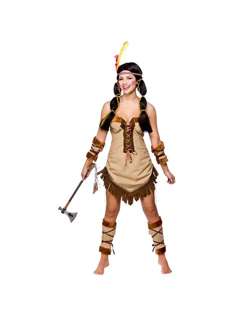 Adult Ladies Indian Squaw Princess Wild West Pocahontas Fancy Dress