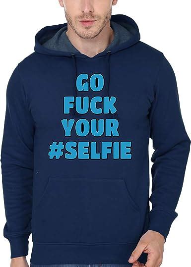 Buy Ektarfa Mens Cotton Go Fuck Your Selfie Sweat Shirt Navy Blue
