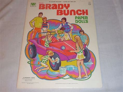 Vintage Uncut Brady Bunch Paper Doll From The Tv Show 1973 6 Pgs Of