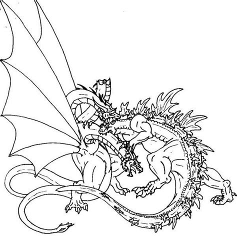 Dibujo Para Colorear King Ghidorah Vs Godzilla Dibujos Para Porn Sex Picture