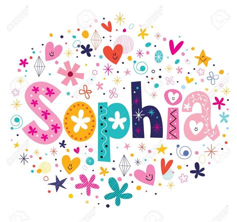 Sophia Female Name Decorative Lettering Type Design Stock Photo Picture And Royalty Free Image