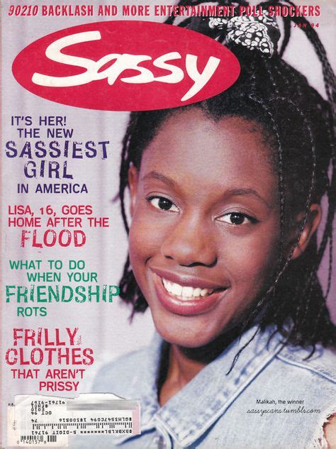 January 1994 Cover With Malikah The Winner Favorite Sassy Magazine