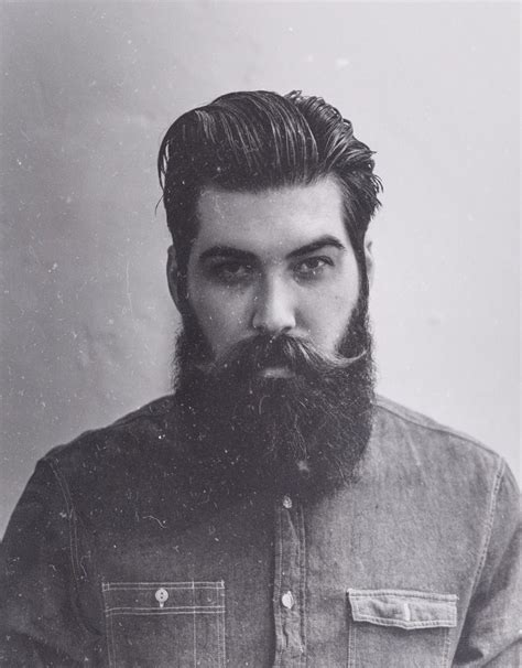 Lane Toran Vintage Style Portrait Photo Full Thick Dark Beard And