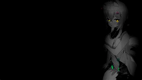 Wallpaper Selective Coloring Anime Girls Monochrome Simple