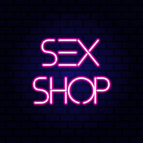 Sex Shop Neon Sign On The Brick Wall Vector Illustration 5749258