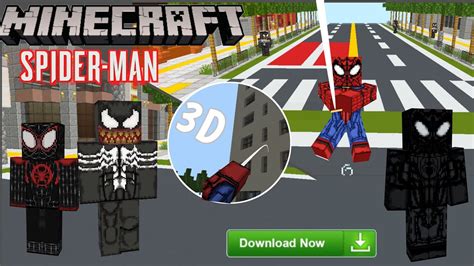 New Spider Man With 3d Swing Addonmod In Minecraft Pebedrock 116