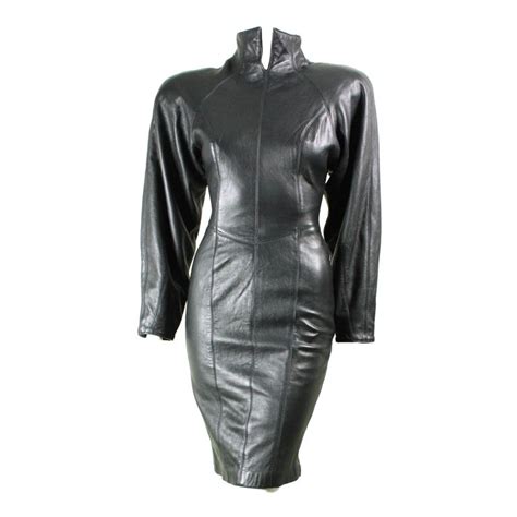 Michael Hoban For North Beach Leather Mini Dress Leather Dresses Sexy Leather Outfits
