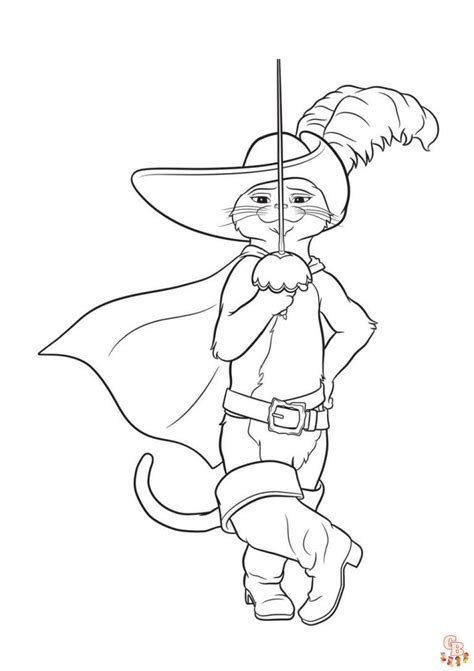 Free Printable Puss In Boots Coloring Pages Gbcoloring