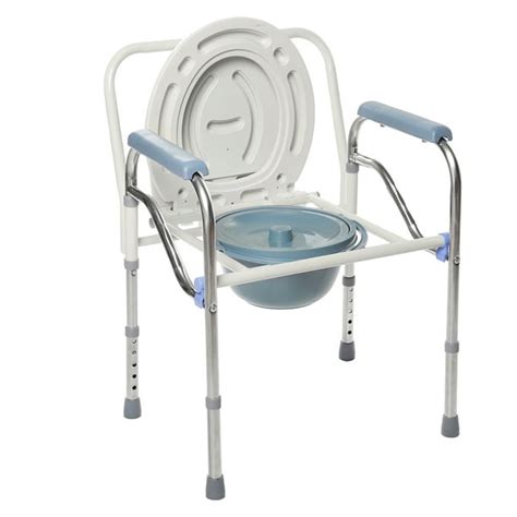 3 In 1 Stainless Steel Folding Portable Toilet Commode Chair Safety