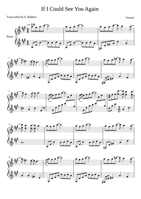 Follow along with your teacher dan in the best tutorial online. If I Could See You Again - Yiruma sheet music for Piano ...