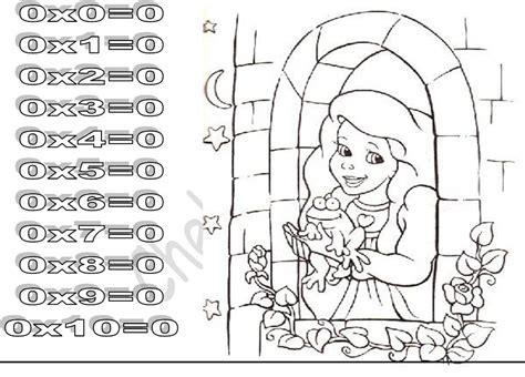 Te Cuento Un Cuento Tablas De Multiplicar Con Las Princesas Para Colorear