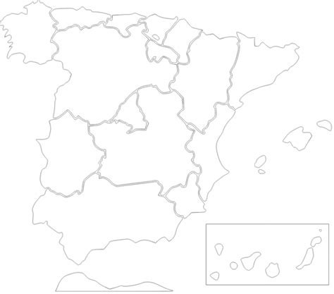 Mapa Para Colorear De España Y Sus Comunidades Autónomas