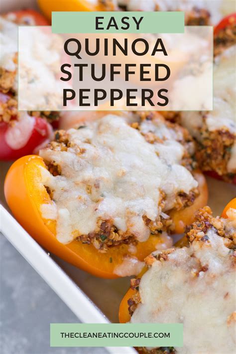 Turkey Quinoa Stuffed Peppers Recipe Easy Clean Eating Recipes
