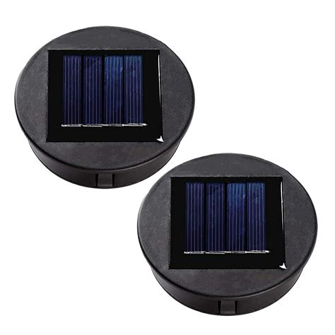 Bowake Set Of 2 Solar Lights Replacement Top With Led Bulbs Solar Panel