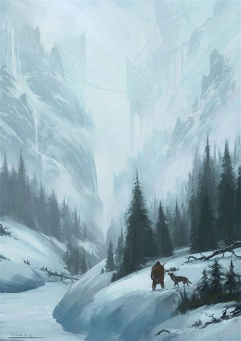 Winter By Draken4o On Deviantart Fantasy Landscape Fantasy Art