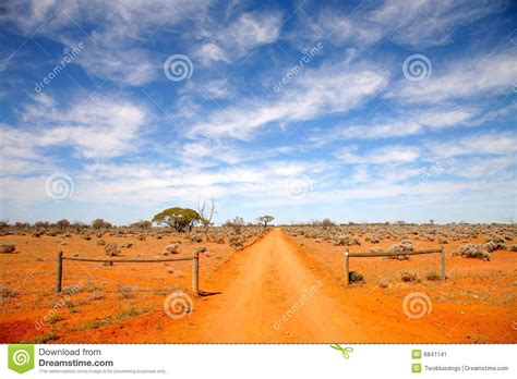 Remote Outback Dirt Road In Australia
