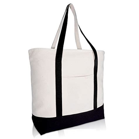 Heavy Duty Cotton Canvas Tote Bag Reusable Womens For Grocery