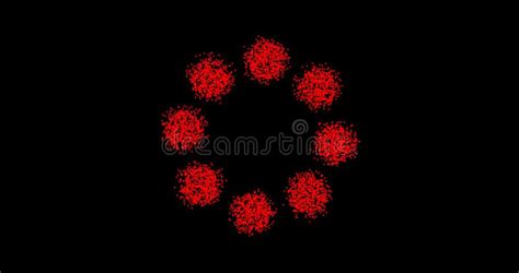 Abstract Technology Red Circles From Animated Dots Circles Of