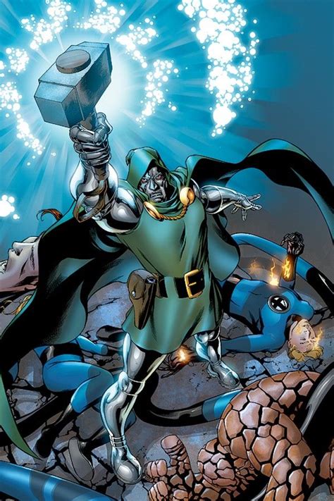 Fantastic Four Vs Dr Doom By Mike Mckone Marvel Villains Fantastic