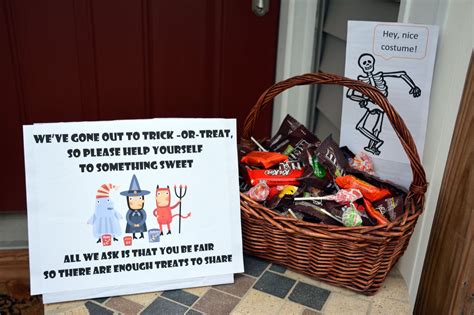 Please Take One Halloween Candy Bowl Halloween Candy Signs