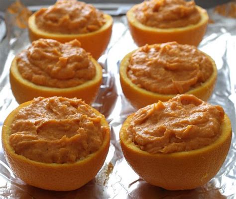 Orange Maple Sweet Potatoes In Orange Cups Paleo Newbie Recipe Maple Sweet Potatoes