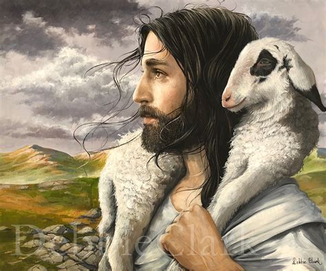 Jesucristo Impresión De Arte Jesús Lleva Sus Ovejas Arte Etsy España