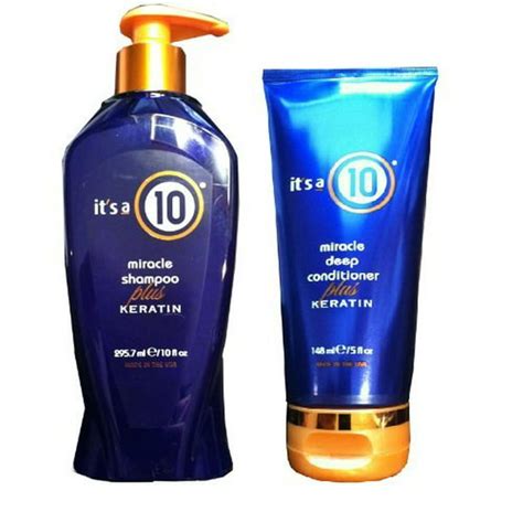 Its A 10 Miracle Shampoo Plus Keratin 10 Oz And Deep Conditioner 5 Oz