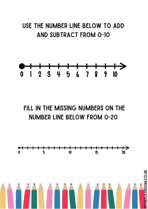 Free Printable Blank Number Line Worksheets In The Playroom