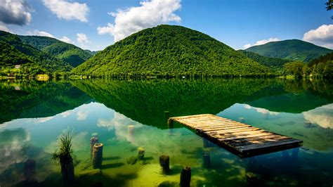 Image Bosnia And Herzegovina Pliva Nature Mountain Lake 1920x1080