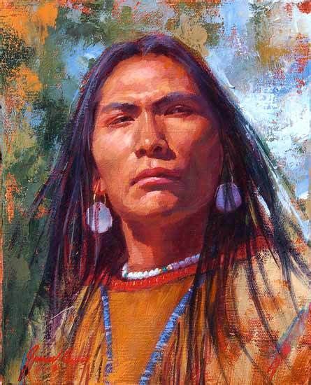 Cheyenne Brave Native American Painting James Ayers Studios Native