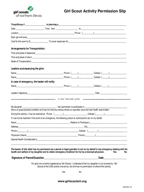permission slip template 2020 2024 form fill out and sign printable pdf template airslate