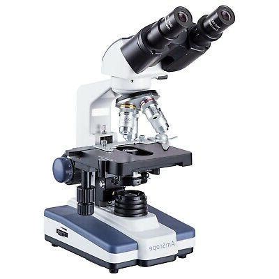 AmScope B120C 40X 2500X LED Lab Binocular Compound Microscope