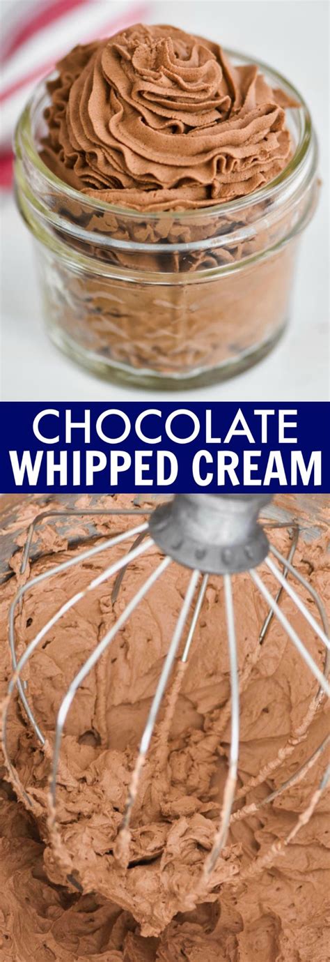 Chocolate Whipped Cream Is Only Three Ingredients Easy To Make And Is