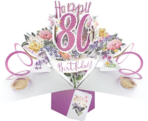A Birthday Card With Flowers And The Number Sixty On Its Side In