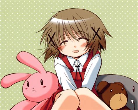 Green Hidamari Sketch Ume Aoki Yuno Konachan Net Konachan Com Anime Wallpapers