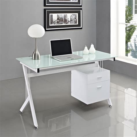 Whatever you choose will be a household helper that can make every day easier. White Glass Computer Desk PC Table Home Office ...